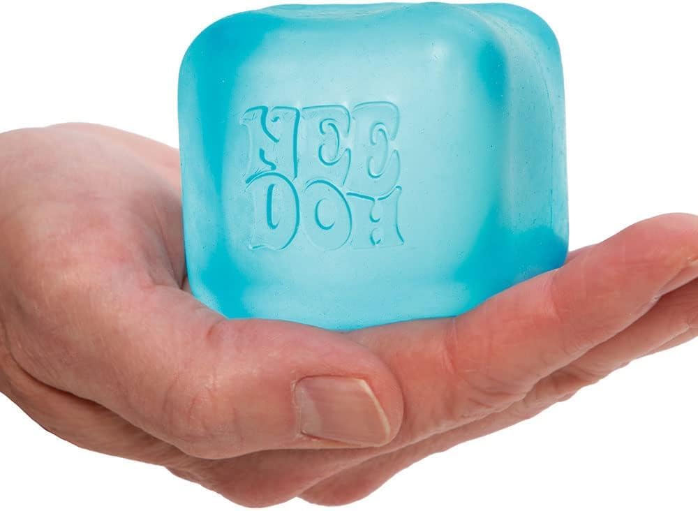 Schylling NeeDoh Nice Cube - Sensory Squeeze Toy with Super Solid Squish - 2.25" Cube - Color May Vary (Pack of 1) - US 7544