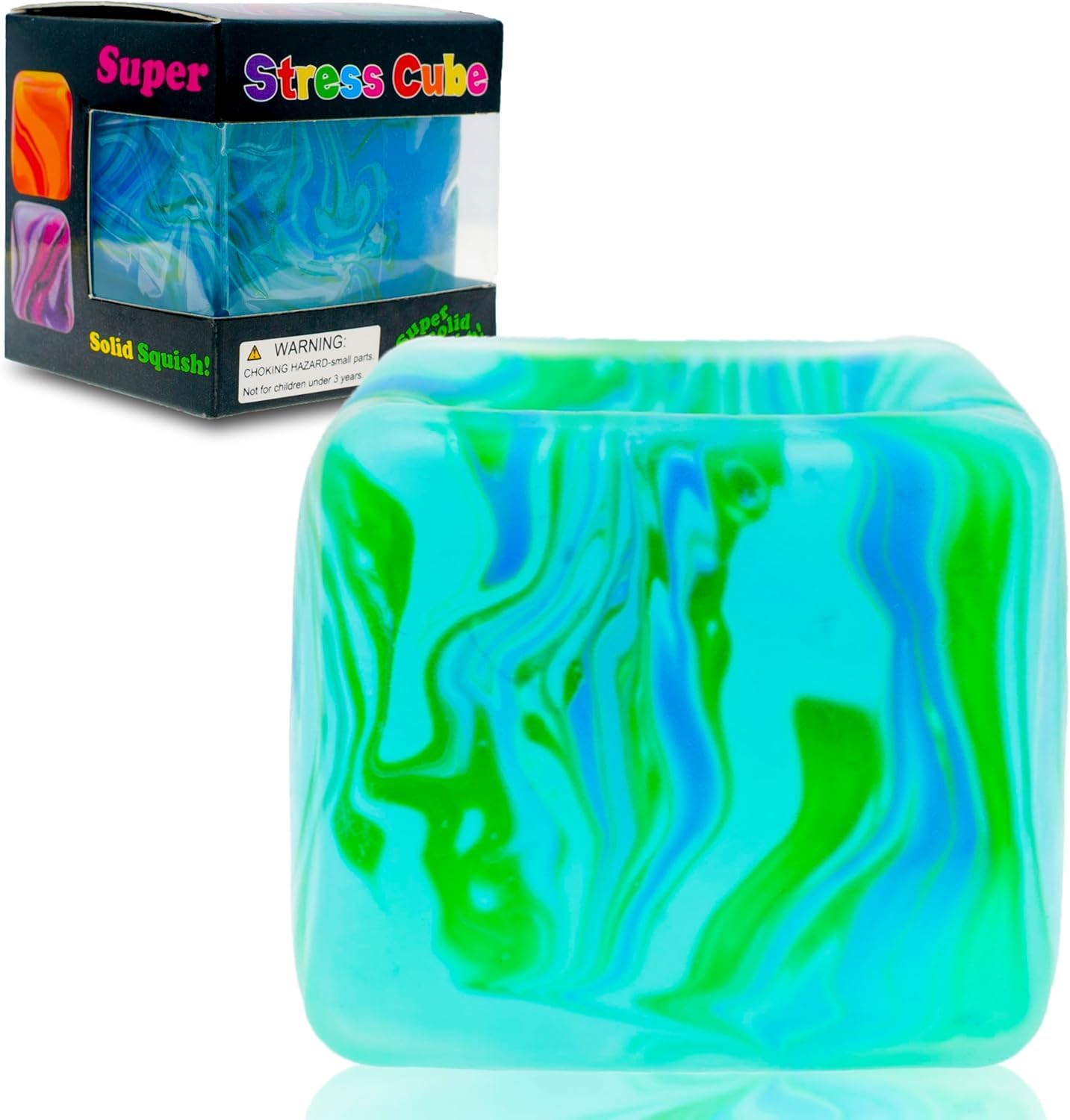 Schylling Needoh Nice Cube Sensory Toy with a Super Solid Squish - Colors May Vary 3 Pack
