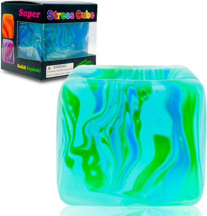Schylling NeeDoh Nice Cube -Sensory Squeeze Toy with Super Solid Squish - 2.25" Cube