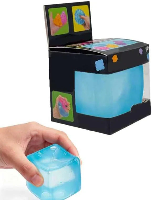 Ice Cube Squishy Stress Balls, Premium Big Block Fidget Cube, Soft Maltose Slow Rising Sensory Toy, Durable Squeeze Anxiety Relief Desk Toys Gift for Birthday (Blue) - US 6980