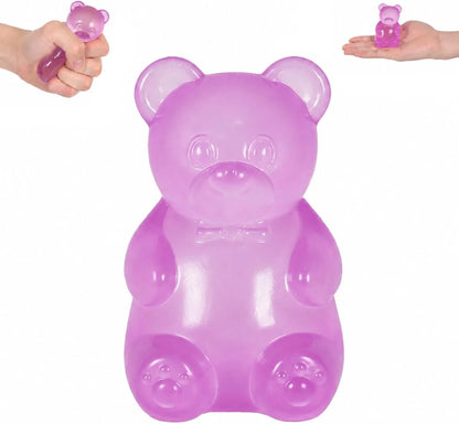 Gummy Bear Squishy Toy for Kids Ages 3+, Slow Rising Soft Foam Bear Squeeze Toy for Boys, Girls & Adults, Cute Sensory Bear Toy, Birthday & Valentine’s Day Gift(Purple) - US 6267