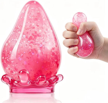 Water Drop Squeeze Squishies, Dream Squishy Drop Squishy Stress Ball,Drop Gifts for Anxiety Relief Office Easter Birthday (Pink) - US 5167