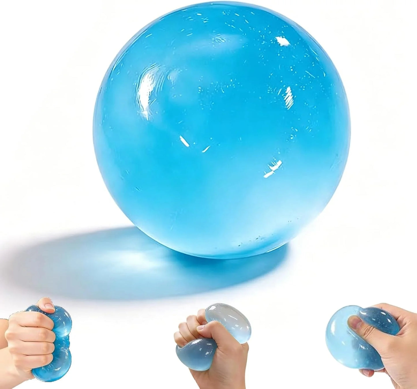 Blue Coconut Oil Stress Ball, Coconut Oil Squishy Ball, Squishy Coconut Oil Stress Ball & Coconut Oil Squishy, Blue Slow Rising Squeeze Toy, Anxiety Relief Fidget, for Office & Daily Use - US 9420
