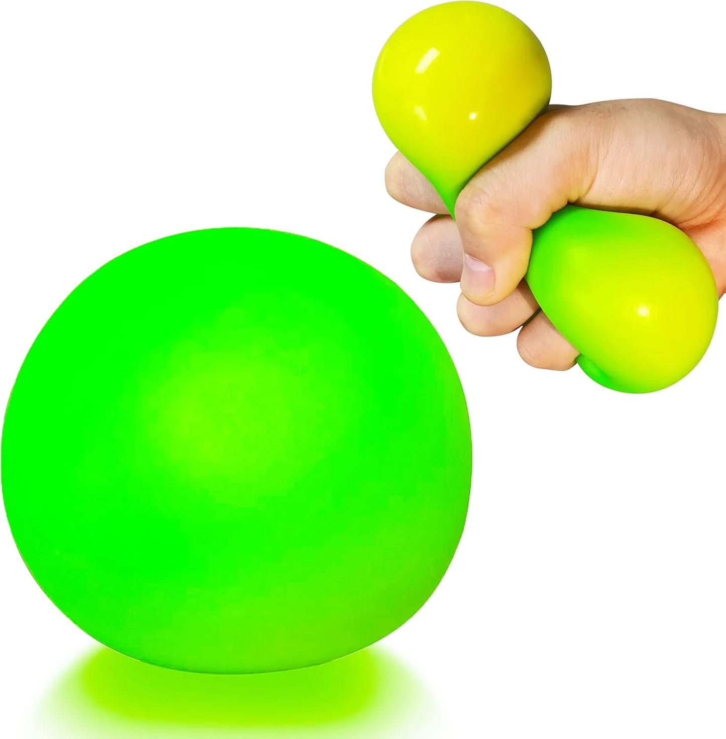 Squishy Stress Balls for Kids and Adults (1 Pack) Stretchy Dough Ball Squeeze Fidget Toy, Funny and Soft Change Color Squeeze Ball, Squish Balls, Ideal for Anxiety Relief, Autism, ADHD (Green) - US 7691