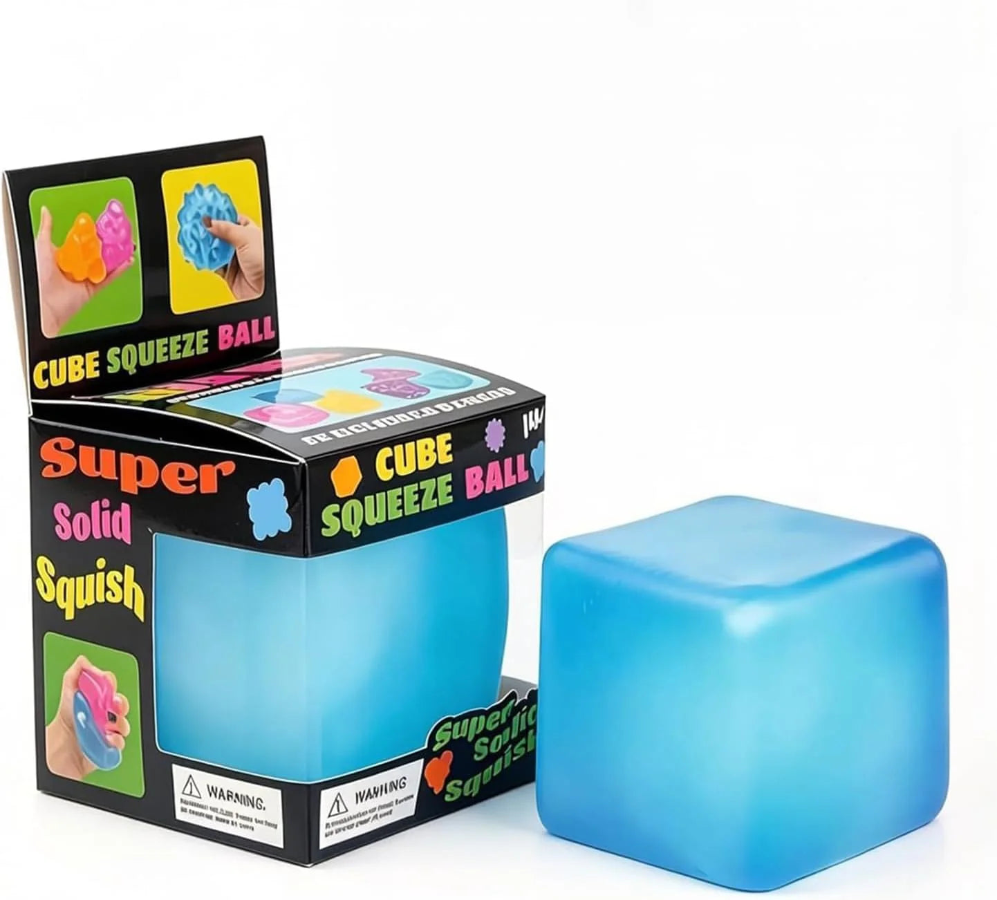 Premium Big Block Cube ,Ice Cube Squishies Toys,Durable, Slow-Rebound fingertip Exquisite Spherical ice Cube with boxGift-Ready (Blue) - US 4728