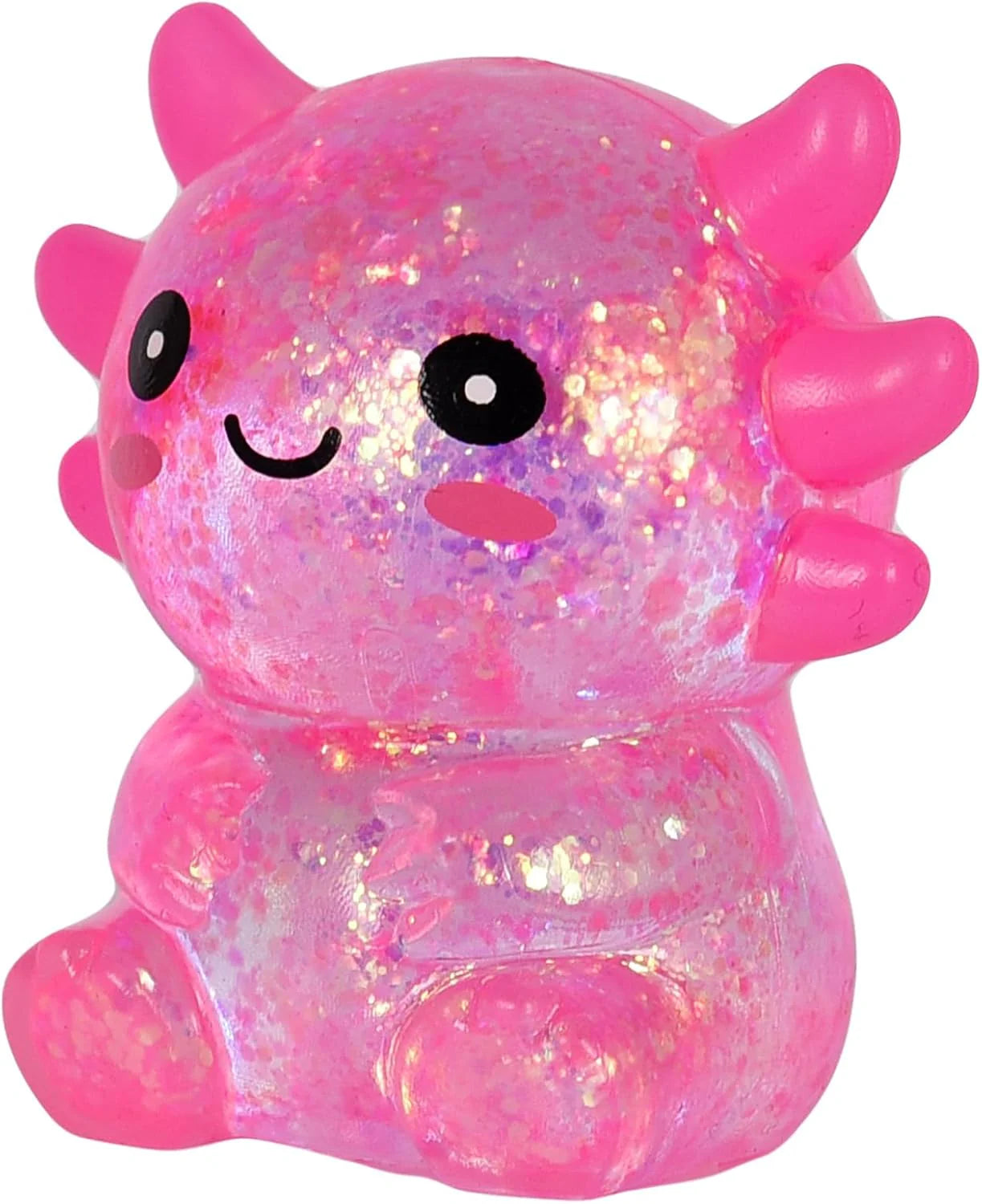 Axolotl Squishy Stress Toy – Cute Sitting Axolotl Fidget Toy Soft Squeeze Sensory Toy for Kids & Adults, Anxiety Relief Desk Toy, Party Favor (Pink) - US 2002