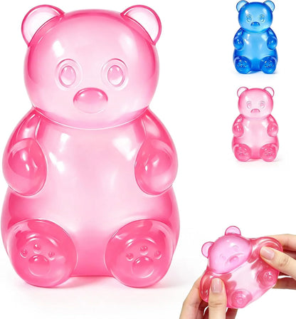 Gummy Bear Squishy，Stress Bear Taba Squishy Toys，Bear Toy Taba Squishy Toys for Adults Stress Relief Squeeze Balls，Sensory Fidget Toys，Valentines Day Gifts Birthday Gifts Party (Pink) - US 3071