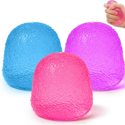 Gumdrop Squishy 3 Pack, Stress Balls Fidget Toys for Kids and Adults, Durable Squishy Gumdrops Candy-Shaped Balls for Classroom Prizes, Party Favors, Easter Basket Stuffers, and Easter Gifts - US 1888