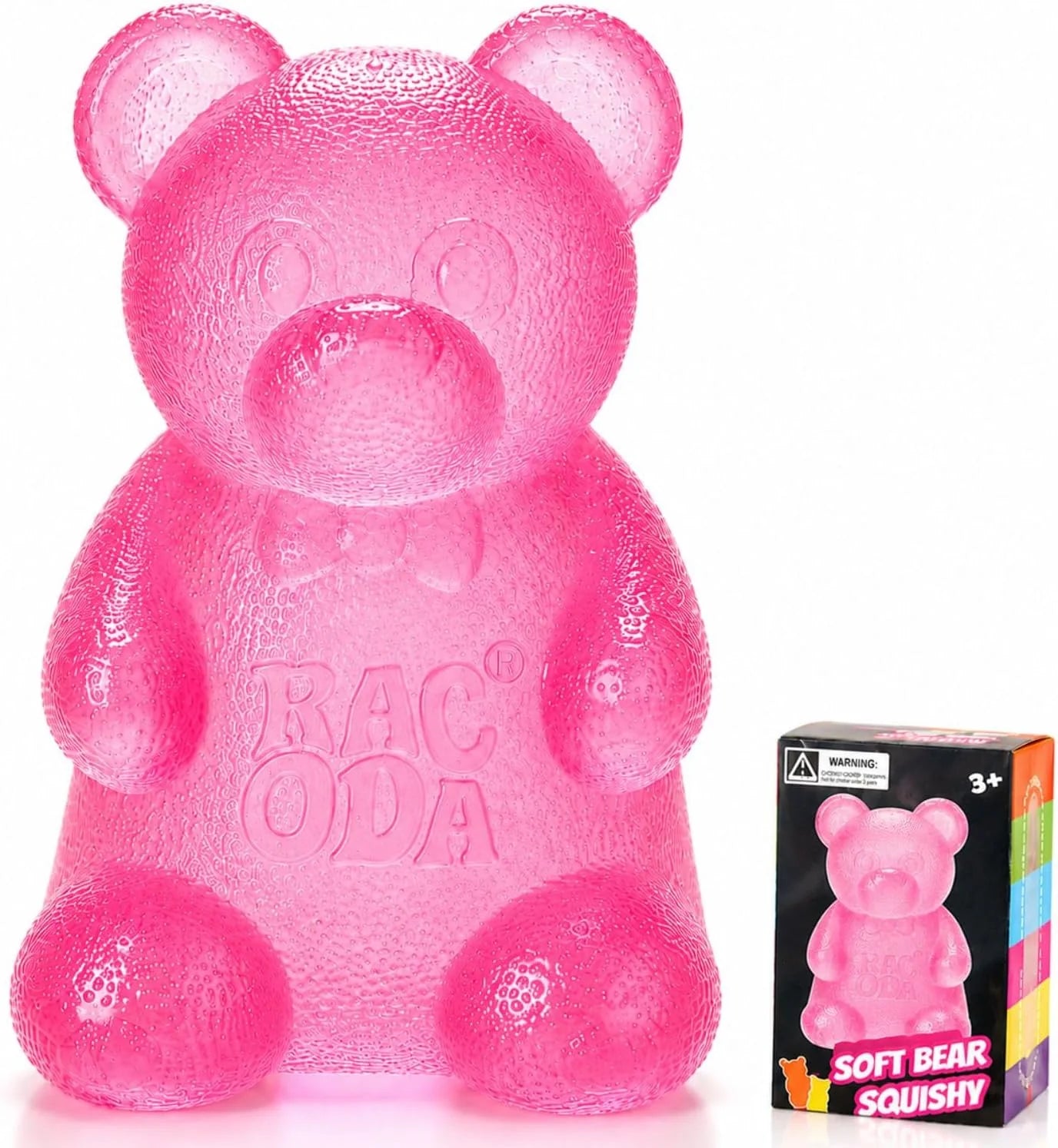 Taba Bear Squishy Fidget Toys,Stress Ball for Anxiety Stress Relief,Squishies Sensory Toy for Adults Kids Teens,Pink Squeeze Toys for Classroom Prize, Birthday Gifts Party Favors - US 1859