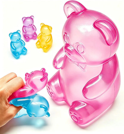 Fidget Toys Squishy Gummy Bear, Stress Cube Squishies Anxiety Stress Relief, Ice Squishy Stress Cube-Drop Malt Sugar Balls, Sensory Ball for Kids with Autism - US 2107