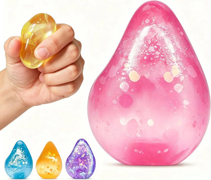 Fidget Toys Stress Cube, Cube Squishies Anxiety Stress Relief, Ice Squishy Stress Cube-Drop Malt Sugar Balls, Sensory Toys for Kids with Autism, Fidgets for Classroom Prize Toys (1pack Pink) - US 5364
