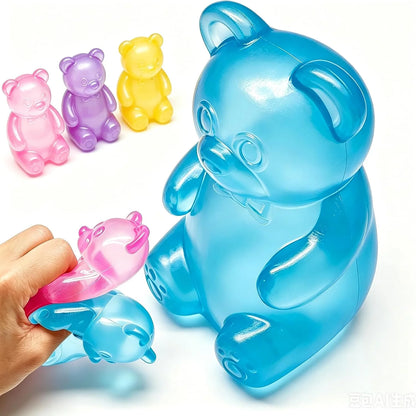 Fidget Toys Squishy Gummy Bear, Stress Cube Squishies Anxiety Stress Relief, Ice Squishy Stress Cube-Drop Malt Sugar Balls, Sensory Ball for Kids with Autism - US 4009