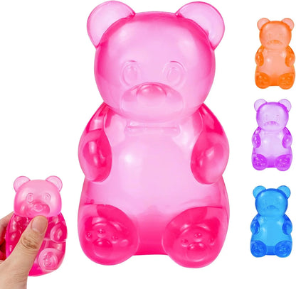 Gummy Bear Squishy, Stress Bear Taba Squishy, Taba Squishy Toys for Kids, Stress Balls Valentines Day Gifts Birthday Gifts Party Favors-Rosy - US 6996