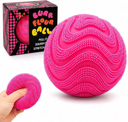 Fuzz Ball Squishy Stress Ball,Soft Fidget Squishy Fuzz Squeeze Ball for Adults,Anxiety Stress Relief Toys,Party Favors Gift for Adults (Pink Ball) - US 6071
