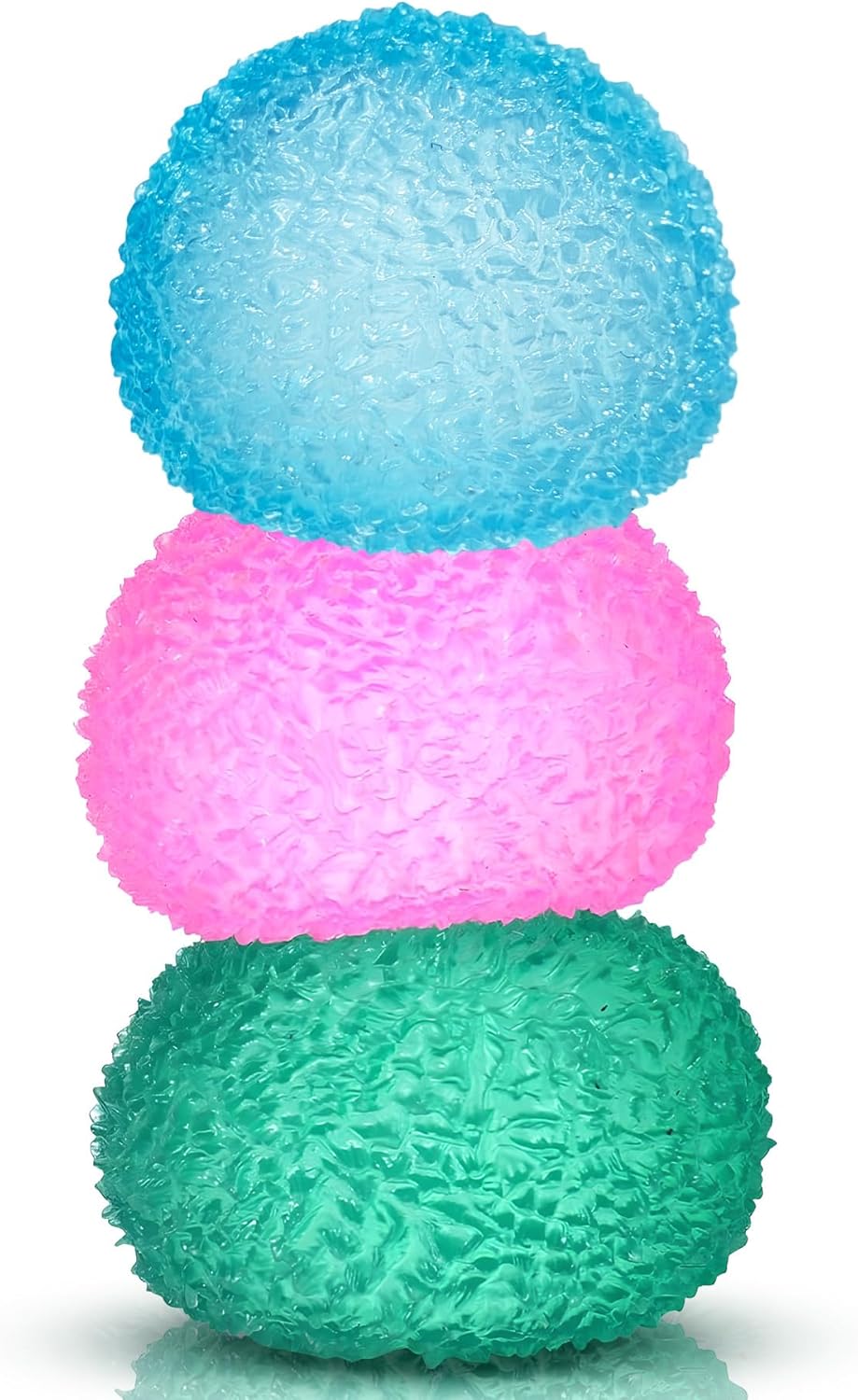 3pc Stress Balls for Adults, Squishy Ball Sensory Textured Memory Gel Fidget Toys for Kids/Adults Hand Exercises, Valentines Day Party Favors Anxiety Relief Squeeze Ball(1.80“) - US 4693