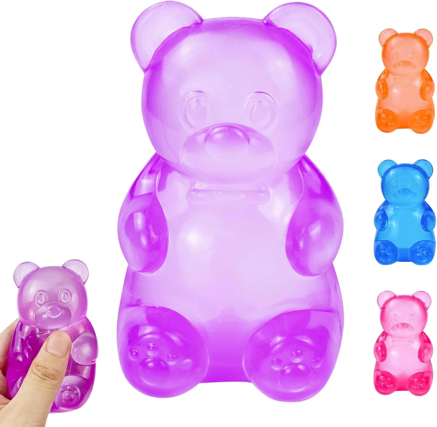 Gummy Bear Squishy, Stress Bear Taba Squishy, Taba Squishy Toys for Kids, Stress Balls Valentines Day Gifts Birthday Gifts Party Favors-Purple - US 6097