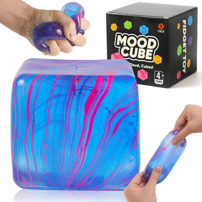 Stress Balls, Squishy Stress Cube for Kids Adults, Squishy Slow Rising Fidget Cube Sensory Toys for Anxiety Stress Relief, High Density Ice Squeeze Ball Cubes for Adults Kids. (Pink) - US 7993