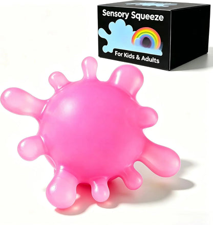 1 Pack Fidget Toys Stress Balls for Kids, Splat-Tastic Squishy Toy, Stress Splat Toy, Squishies Anxiety Stress Relief, Ice Squishy Stress Sensory Cube Malt Sugar Balls with Autism (Purple) - US 2713