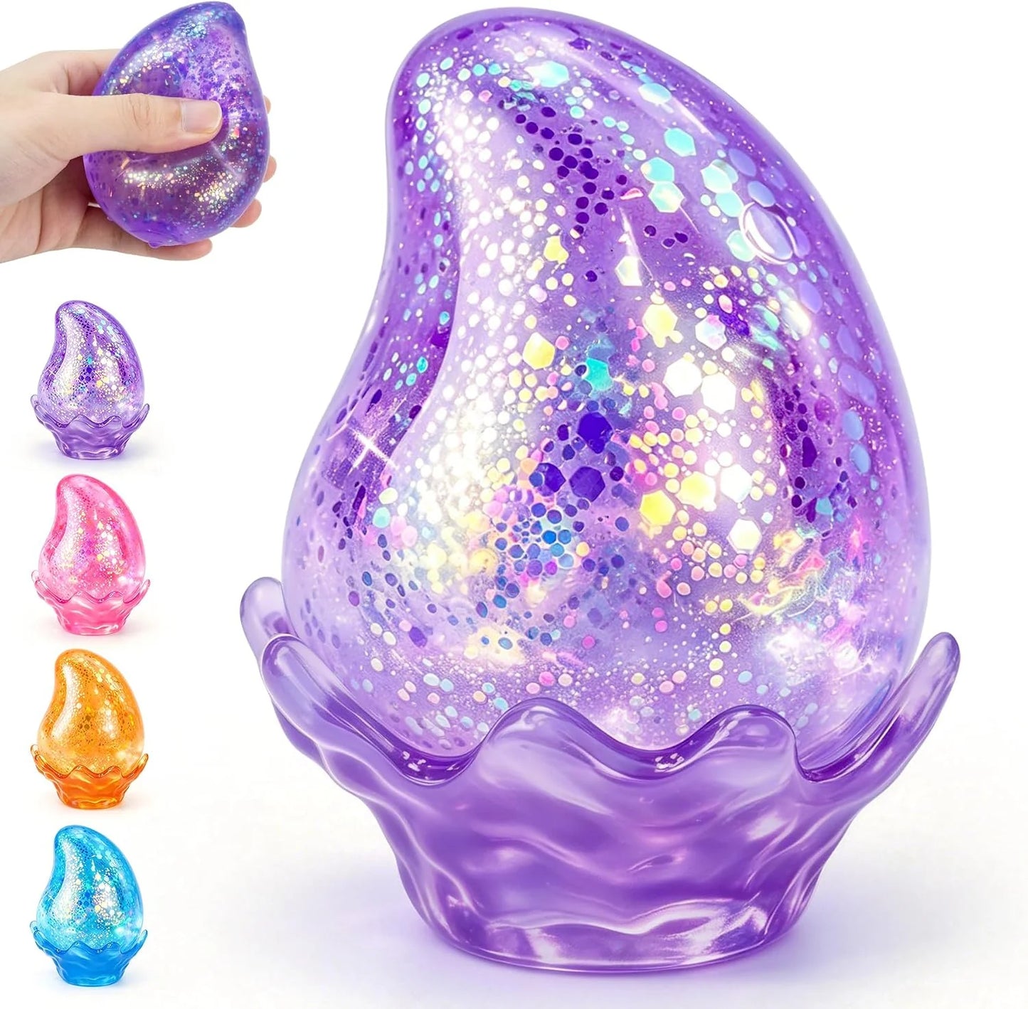 Squishy Stress Balls,Cube Squishies Anxiety Stress Relief Ice Squishy Malt Sugar Balls,Soft Sensory Calming Toys for Kids Teens, Party Favors & Classroom Prizes for Kids - Purple - US 7777