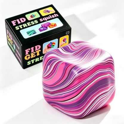 1 Pack Fidget Toys Squishy Stress Cube, Stress Balls for Kids Adults Squishies Stress Relief, Ice Sugar Sensory Toys for Kids with Autism, Fidgets for Classroom Prize Toys(Pink,1 Pack) - US 3845