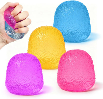4PCS Gumdrop Squishy Toys Mini, Sweet Gel Candy Stress Ball, Sensory Squeeze Toy Set , Soft Hand Fidgets for Anxiety Relief, Birthday Goodie Bag Fillers for Teens & Adults - US 9670